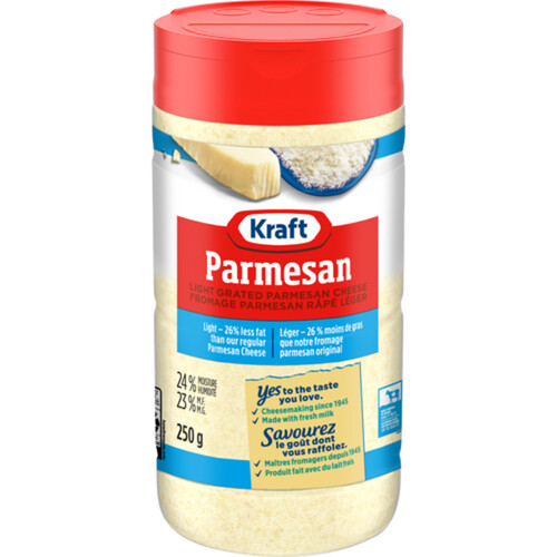 Kraft Grated Cheese Parmesan Light 250 g