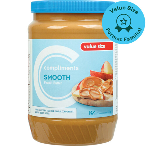 Compliments Light Smooth Peanut Butter 2 kg