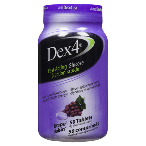 Dex4 Glucose Tablets Grape 50 EA