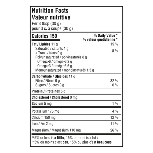 Prana Organic Whole Chia & Flax 225 g