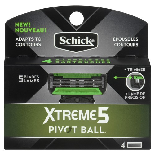 Schick Xtreme 5 Pivot Ball Razor Blades Refill 4 Pack