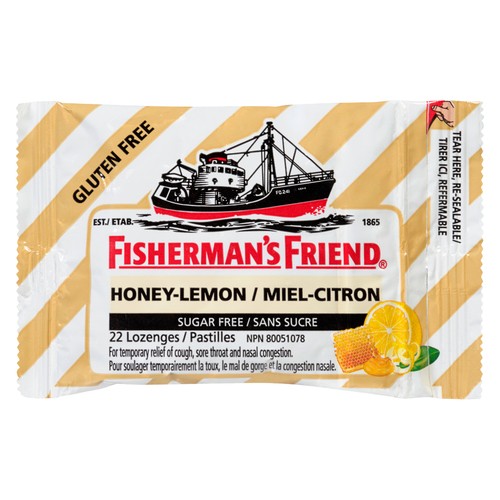 Fisherman's Friend Sucrose Free Throat Lozenges Honey Lemon 22 EA