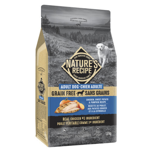 Nature's Recipe Grain Free Adult Dry Dog Food Chicken Sweet Potato & Pumpkin 1.8 kg