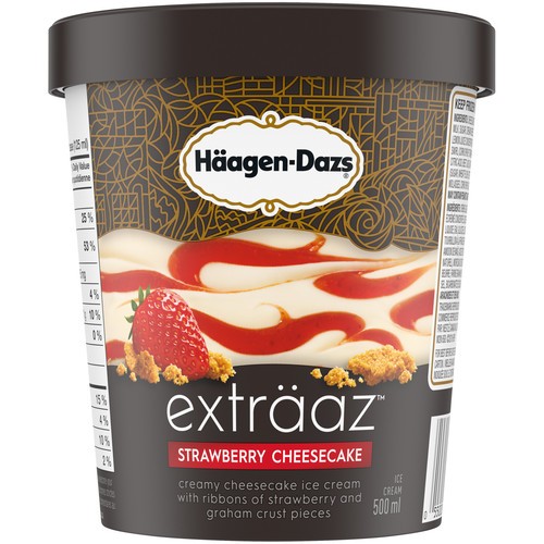 Häagen-Dazs Exträaz Ice Cream Strawberry Cheesecake 500 ml