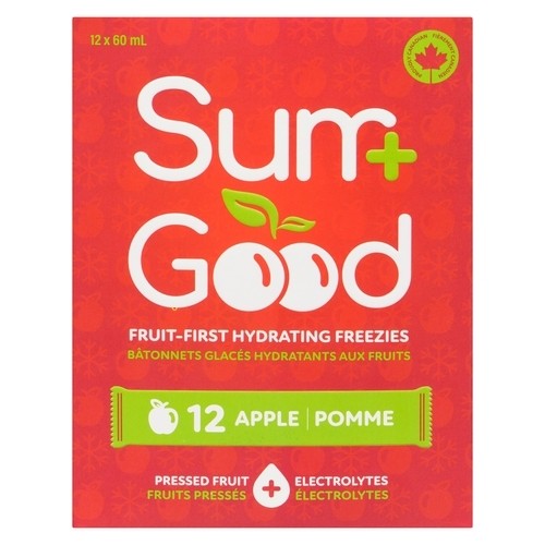 Sum Good Electrolyte Fruit-First Hydrating Freezies Apple 12 x 60 ml