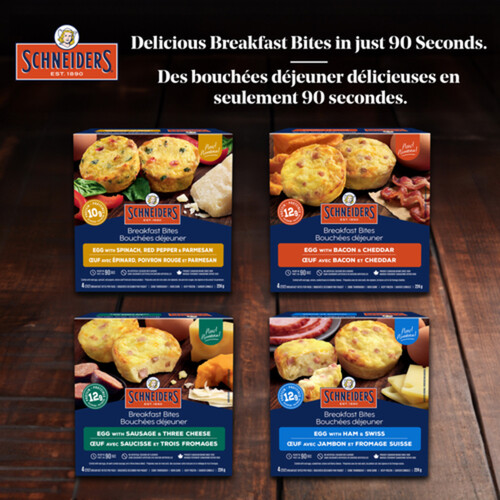 Schneiders Frozen Breakfast Bites Egg With Sausage And Three Cheese 224 g