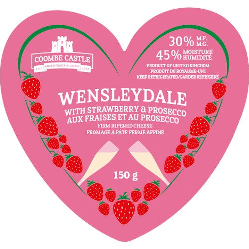 Coombe Castle Wensleydale Ripened Cheese Strawberry & Prosecco150 g