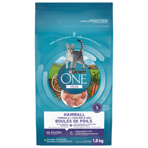 Purina ONE Dry Cat Food +Plus Hairball Formula Chicken 1.8 kg