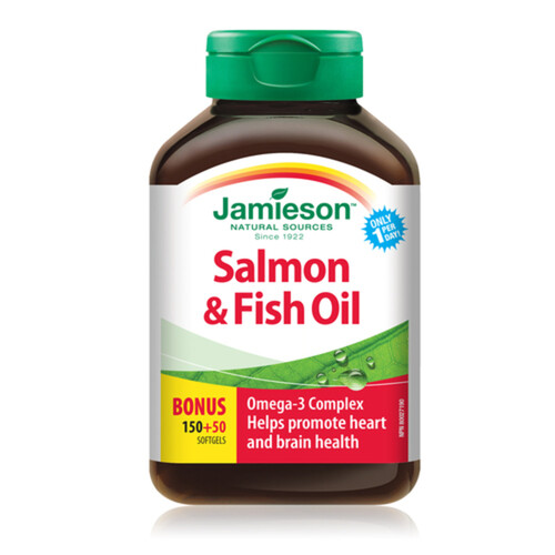 Jamieson Omega-3 Salmon & Fish Oil Softgels 150 Count