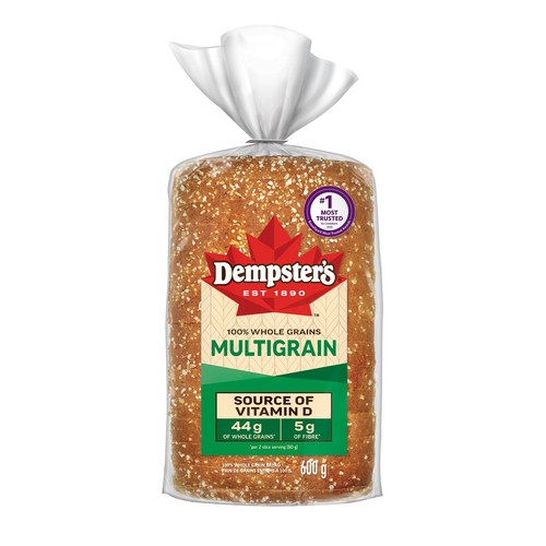 Dempster’s Sandwich Bread 100% Whole Grains Multigrain 600 g