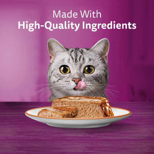 Whiskas Selections Adult Wet Cat Food Salmon & Poultry Paté 24 x 100 g