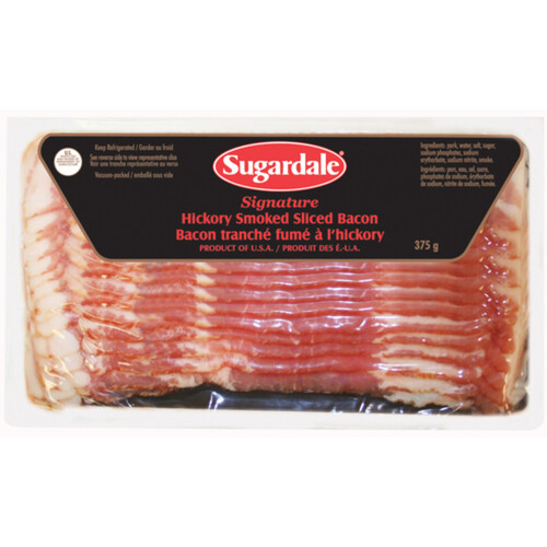 Sugardale Signature Sliced Bacon Hickory Smoked 375 g
