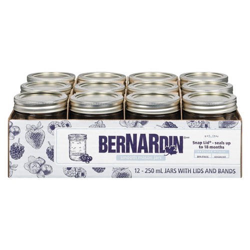Bernadin Harvest Mason Jars 250 ml 12 Pack