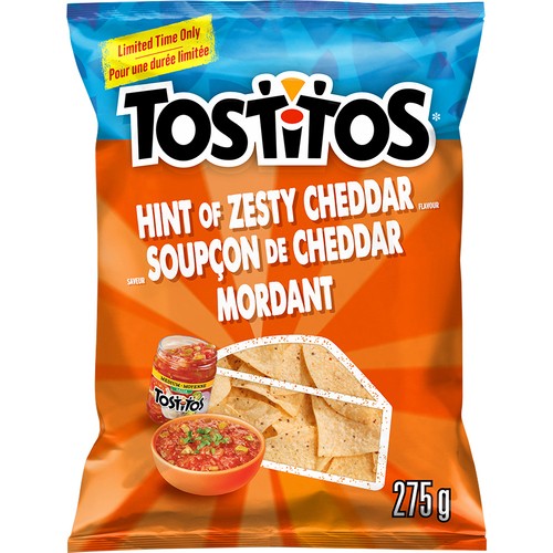 Tostitos Tortilla Chips Hint Of Zesty Cheddar 275 g