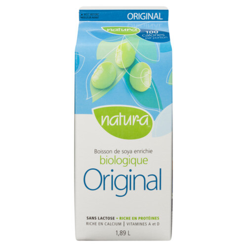 Natur-A Organic Fortified Soy Beverage Original 1.89 L