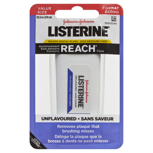 Listerine Waxed Floss Unflavoured 182.8 m