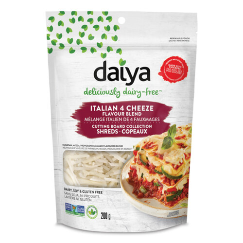 Daiya Dairy Free Vegan Cheese Shreds Italian 4 Cheeze Flavour 200 g