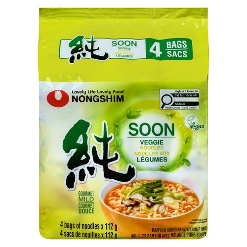 Nong Shim Vegan Instant Noodle Soup Veggie Mild 448 g