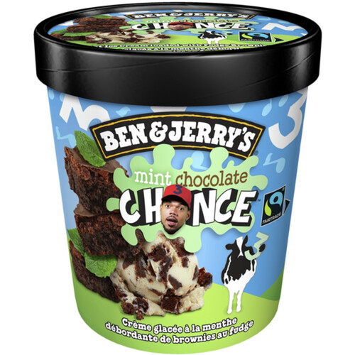 Ben & Jerry's Ice Cream Mint Chocolate Chance Fairtrade Ingredients 473 ml