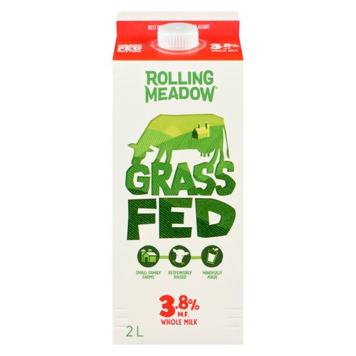 Rolling Meadow Dairy Grass Fed 3.8% Milk 2 L
