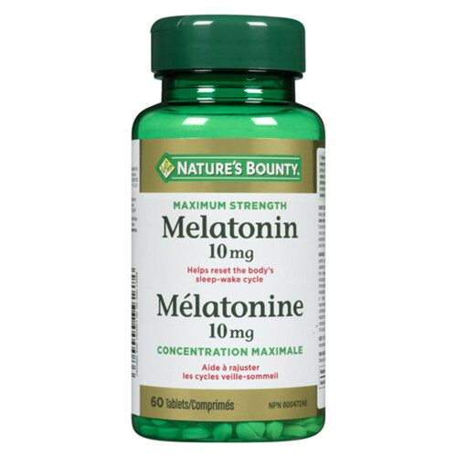 Nature's Bounty Melatonin 10 mg Maximum Strength Tablets 60 Count