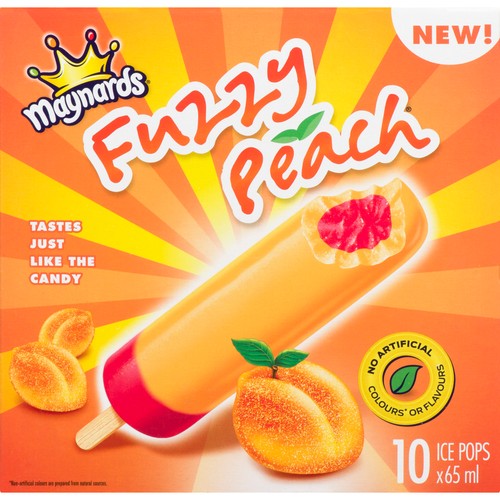 Maynards Ice Pops Fuzzy Peach 10 x 65 ml