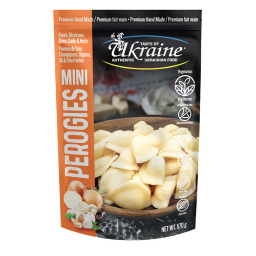 Taste Of Ukraine Frozen Perogies Mini Potato Mushroom Onion & Herb 625 g