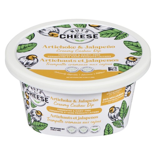 Nuts For Cheese Dairy-Free Creamy Cashew Dip Artichoke & Jalapeño 210 g