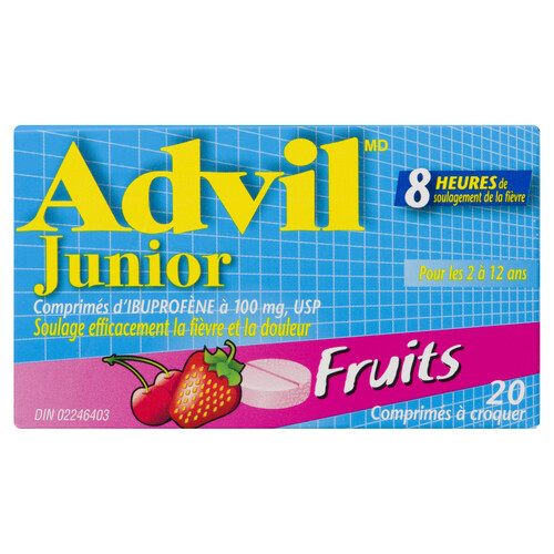 Advil Junior Strength Chewable Tablets Fruit 20 EA