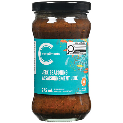 Compliments Rub Marinade Jerk Seasoning Medium 275 ml