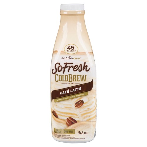 Earth's Own So Fresh Cold Brew Creamy Cashew Coffee Beverage Café Latte 946 ml (bottle)