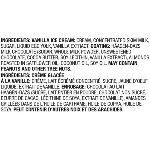 Häagen-Dazs Ice Cream Bars Vanilla & Almond 3 x 88 ml