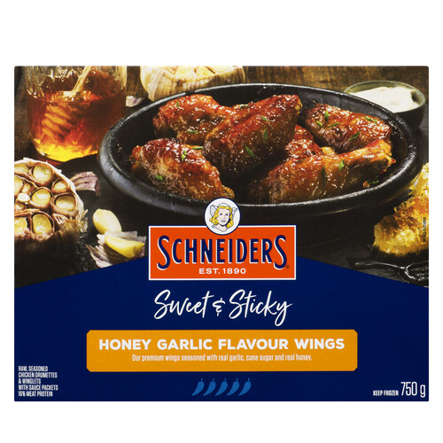 Schneiders Frozen Chicken Wings Sweet & Sticky Honey Garlic 750 g