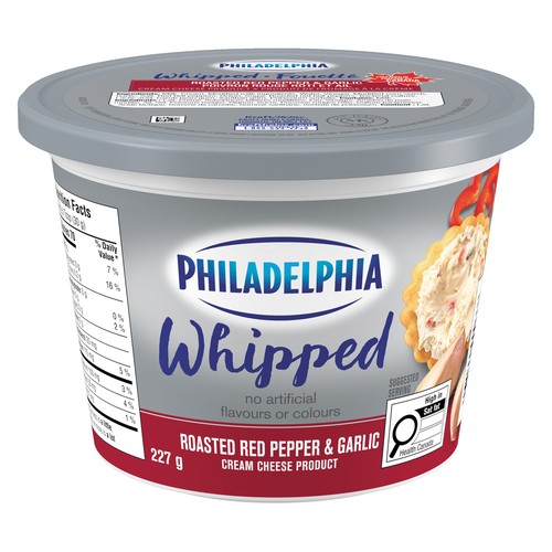 Philadelphia Whipped Cream Cheese Product Roasted Red Pepper & Garlic 227 g