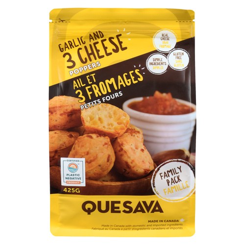 Quesava Poppers Garlic 3 Cheese 425 g