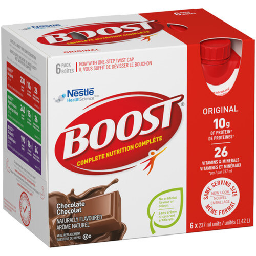 Nestlé Boost Meal Replacement Original Chocolate 6 x 237 ml Voilà