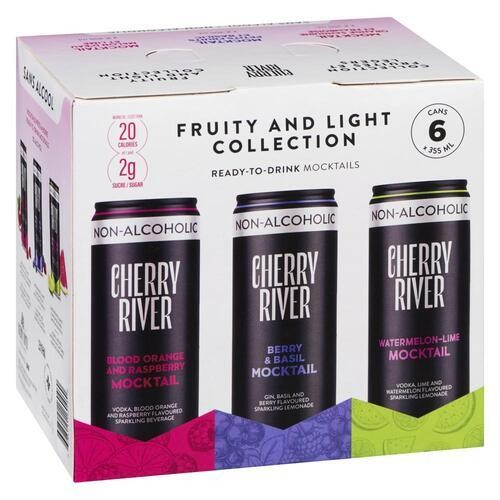 Cherry River Non Alcoholic Mocktails Fruity & Light Collection 6 x 355 ml (cans)