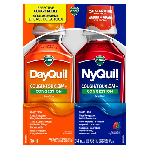 Vicks Cough Syrup DayQuil & NyQuil Combo Pack 2 x 354 ml