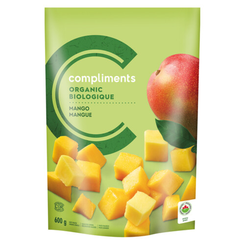 Compliments Organic Frozen Mango 600 g