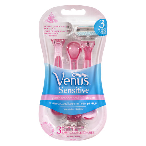 Gillette Venus Sensitive Disposable Razor 3 Razors