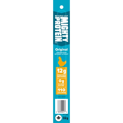 Maple Leaf Mighty Protein Chicken Sticks Original 32 g