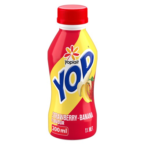 Yoplait Yop 1% Drinkable Yogurt Strawberry Banana 200 ml (bottle)
