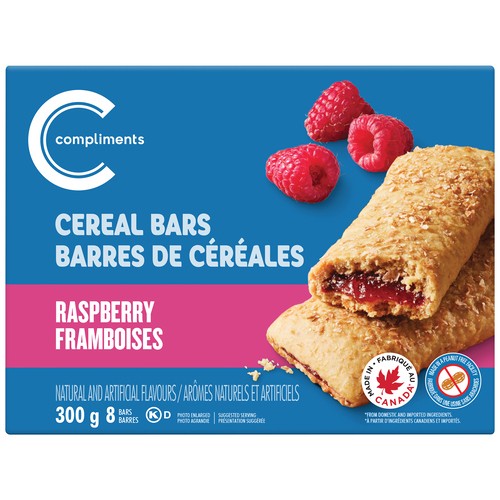 Compliments Peanut-Free Cereal Bar Raspberry 300 g
