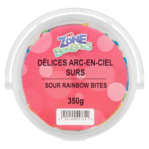 Les Aliments Johnvince ZB Sour Rainbow Bites Candy 350 g
