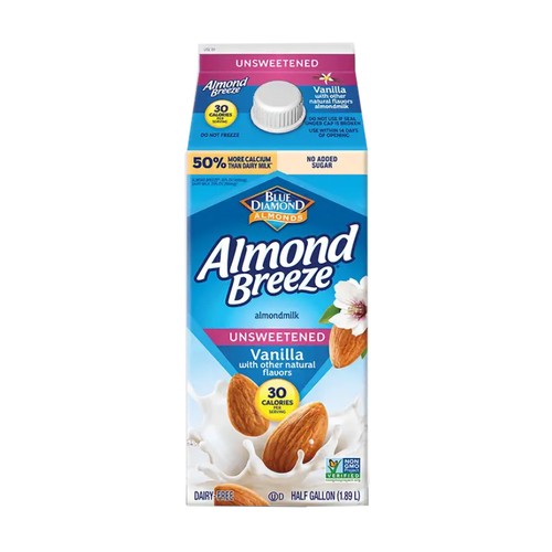 Blue Diamond Almond Breeze Dairy-Free Almond Milk Unsweetened Vanilla 1.89 L