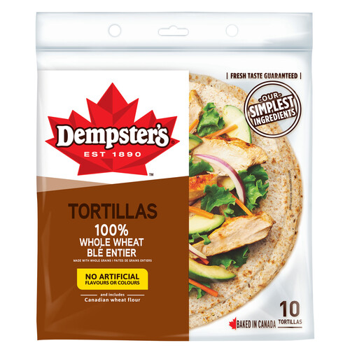 Dempster’s Tortillas 100% Whole Wheat Large 610 g