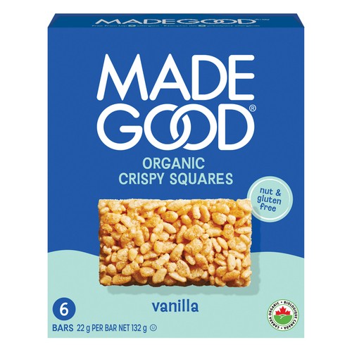 MadeGood Organic Rice Crispy Squares Vanilla 132 g