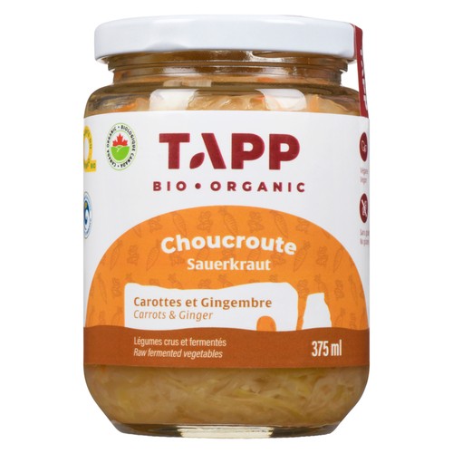 Tapp Organic Carrots Raw Sauerkraut 375 ml