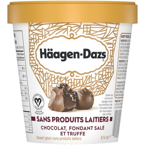Haagen-Dazs Non-Dairy Chocolate Salted Fudge Truffle Frozen Dessert 414 ml