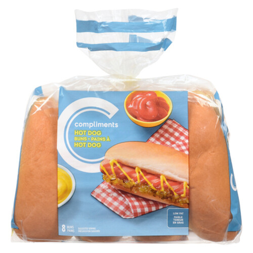 Compliments Buns Hot Dog 8 Pack